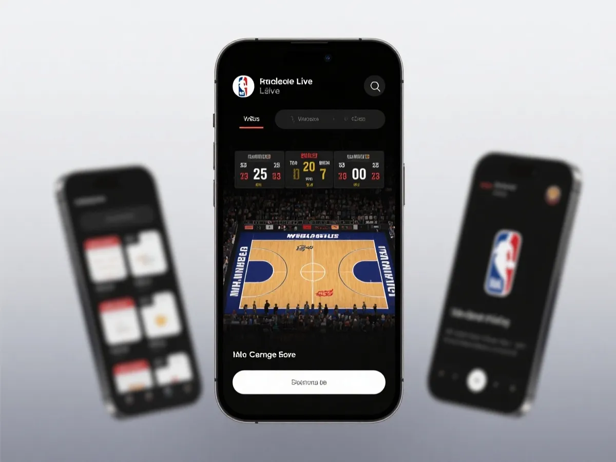 篮球赛事直播 App UI 预览